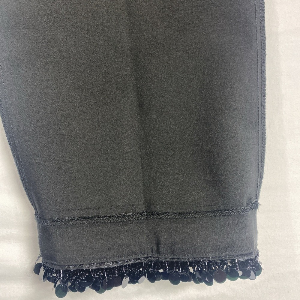 Chicos Black Size3 Sequined Hem Ankle Twill - Picture 15 of 16